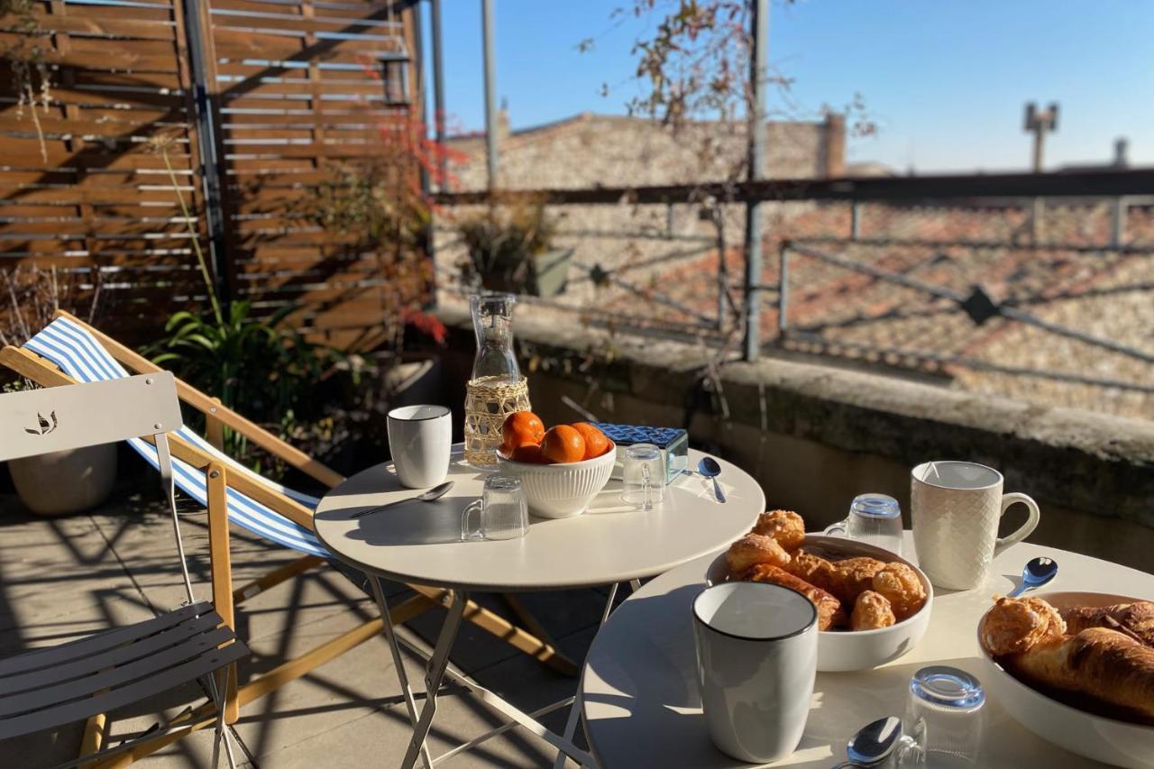 The Sunny - P2 With Terrace - City Centre Nîmes Eksteriør billede