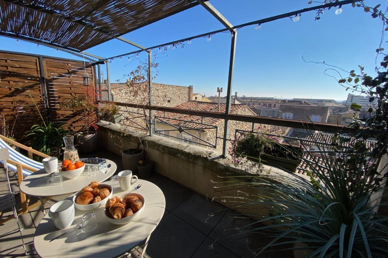 The Sunny - P2 With Terrace - City Centre Nîmes Eksteriør billede